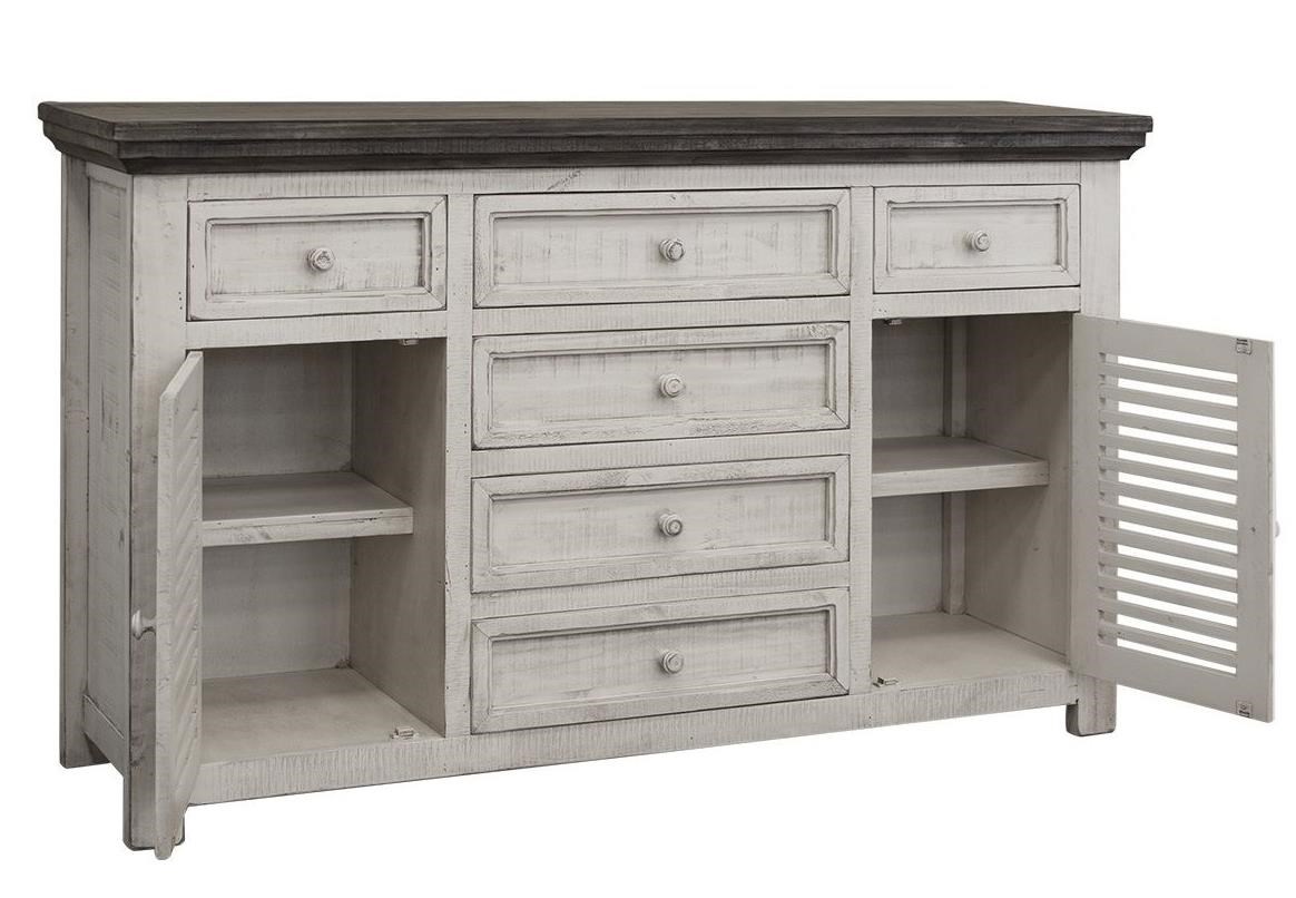 International Furniture Direct Stone 675850 Relaxed Vintage Buffet with
